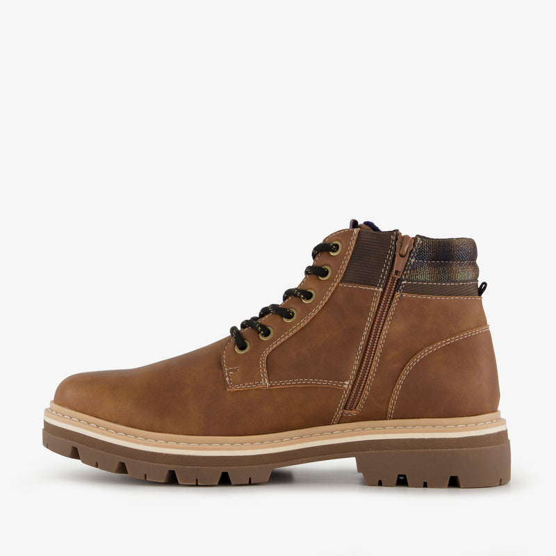 Heren veterboots bruin/cognac 40 41 42 43 44 45 46