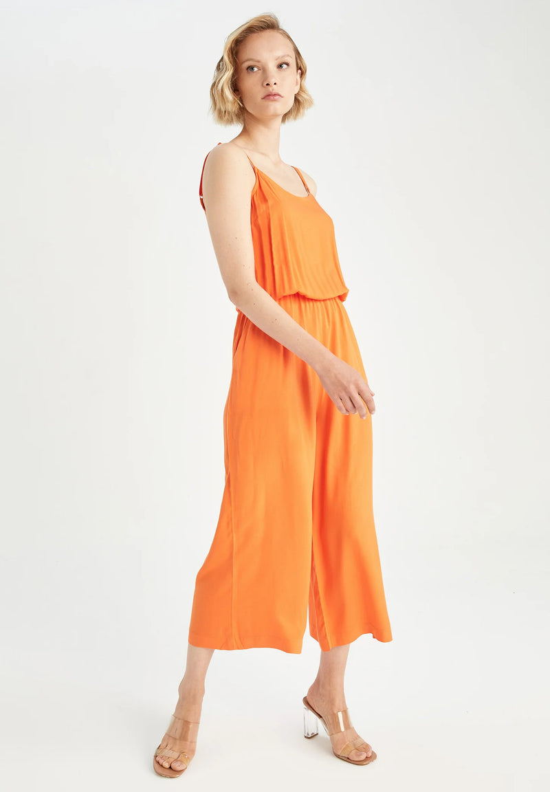 Dames jumpsuit oranje xs s m l xl