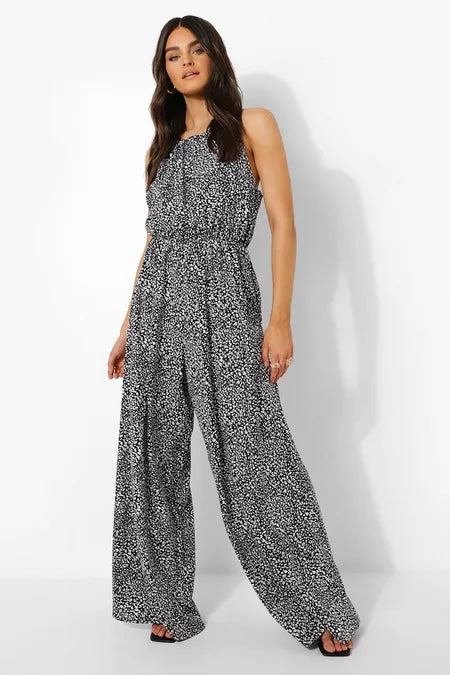 Dames jumpsuit zwart blauw wit s m l xl xxl xxxl