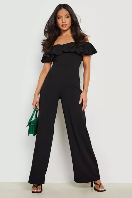 Dames jumpsuit xs s m l xl xxl donkergeel zwart