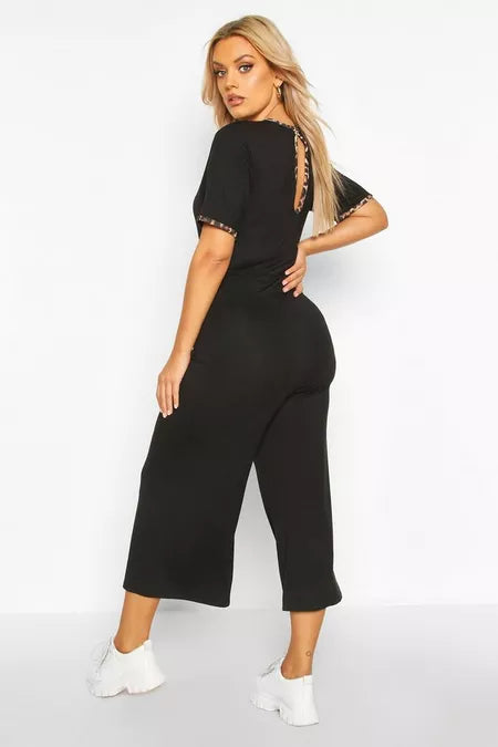 Dames jumpsuit zwart xxxl