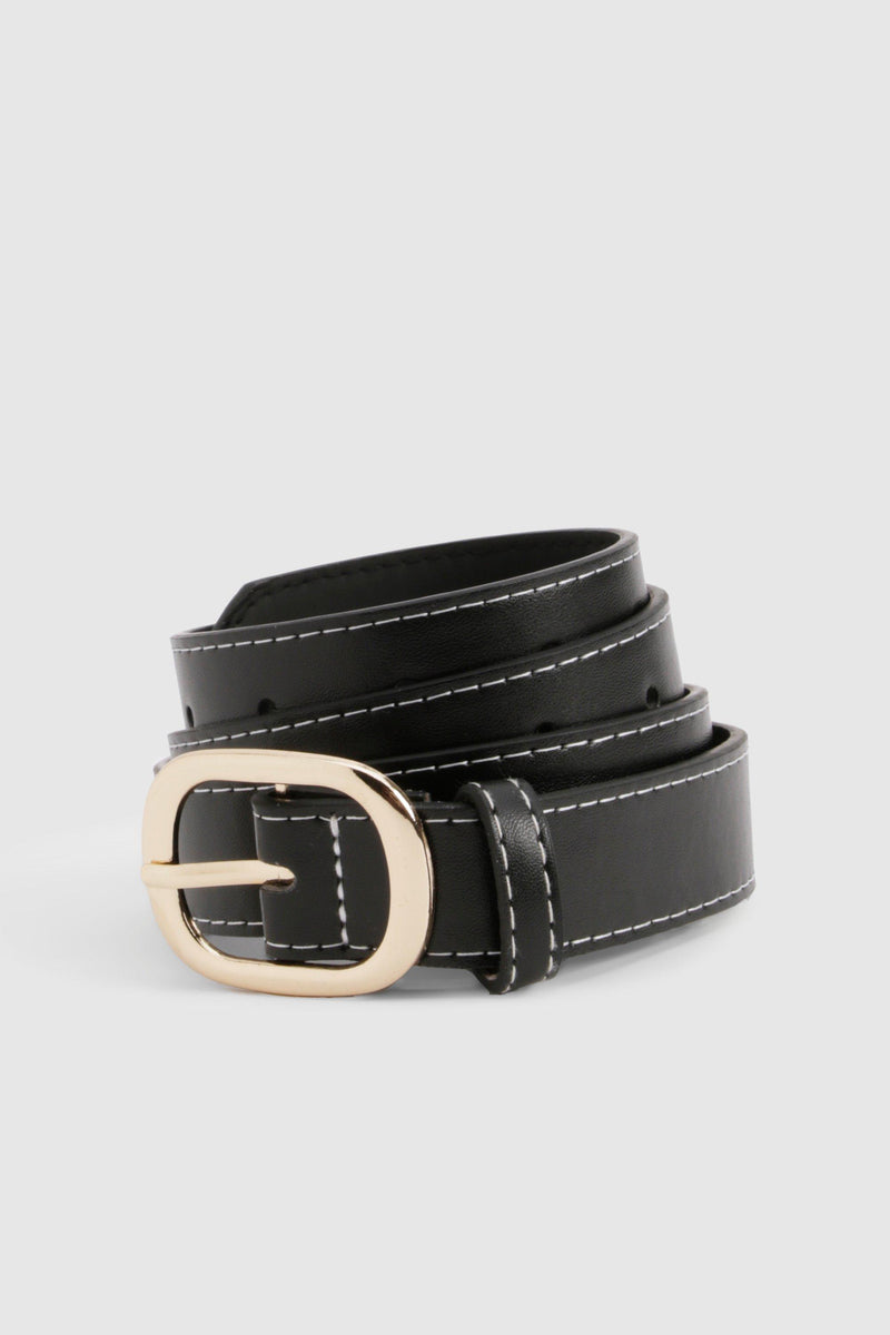 Riem Met Contrasterende Stiksels En Gesp One size