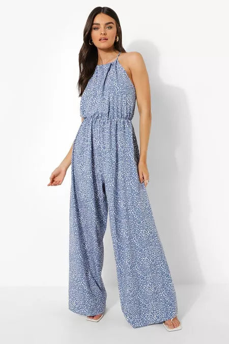 Dames jumpsuit zwart blauw wit s m l xl xxl xxxl