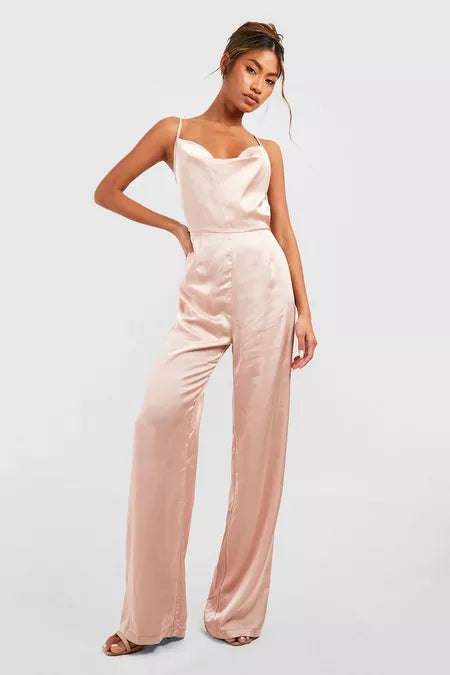 Dames jumpsuit s m L xl xxl licht roze paars