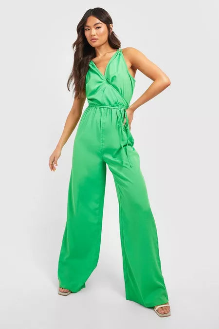 Dames jumpsuit groen zwart  s m l