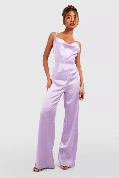 Dames jumpsuit s m L xl xxl licht roze paars