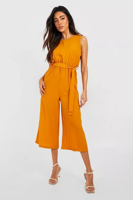 Dames jumpsuit oranje rood s m l