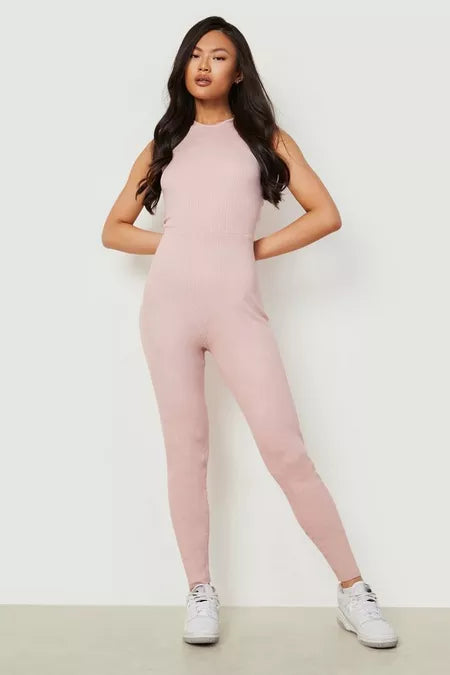 Dames jumpsuit roze bruin s m l