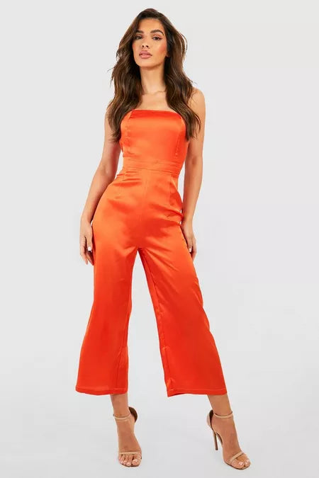 Dames jumpsuit l xl xxl oranje beige