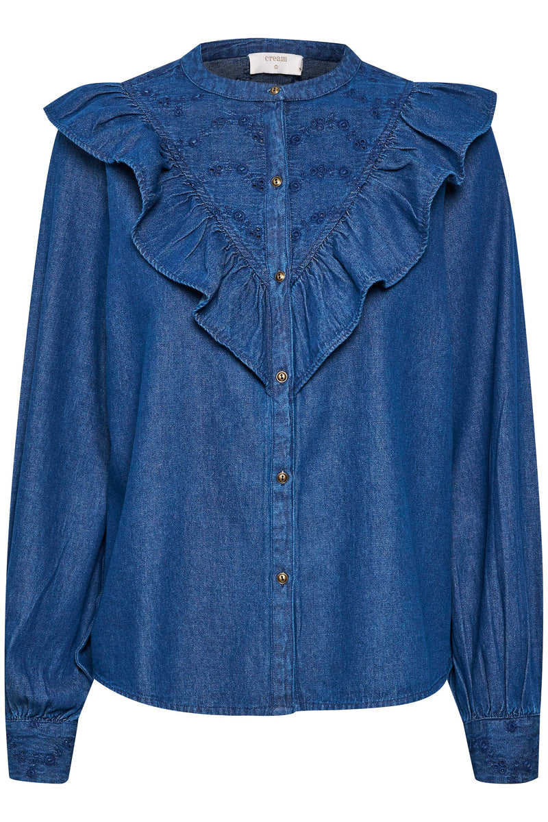 Dames blouse blauw xs s m l xl xxl xxxl