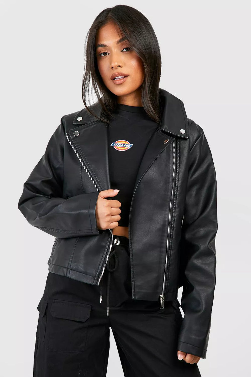 Chaqueta mujer cuero negro SML XL XXL