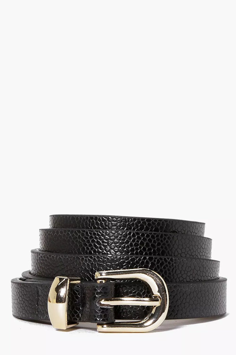 dames skinny riem zwart one size