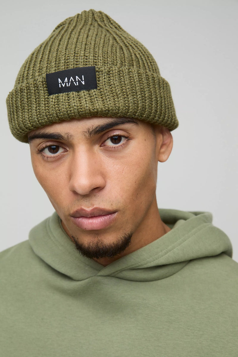 Man Muts Met Label olive One size