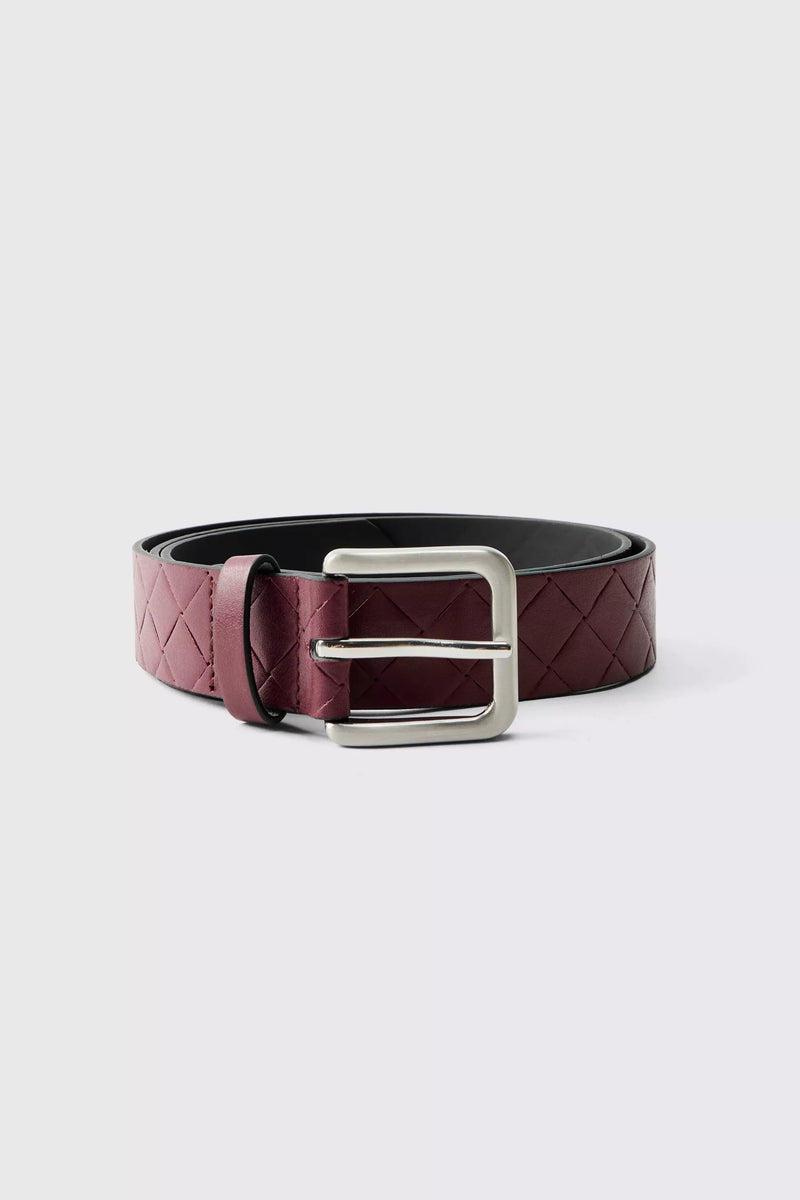 Heren gekruiste leren riem S M L XL