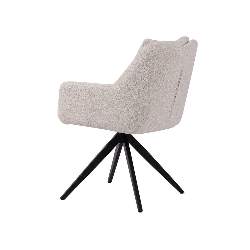 Fauteuil wit met 360° rotatiefunctie 66x65,50x84,50cm