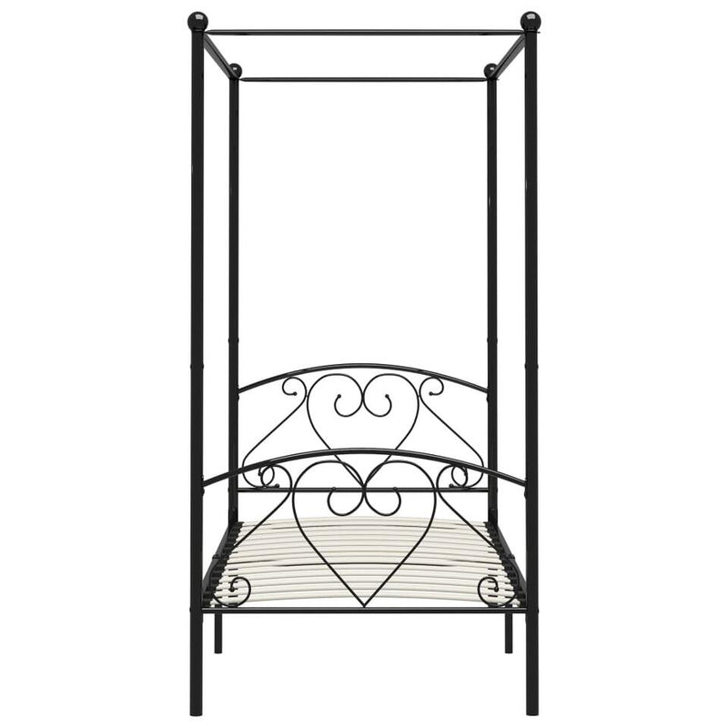 Estructura de cama cama individual metal negro 90x200