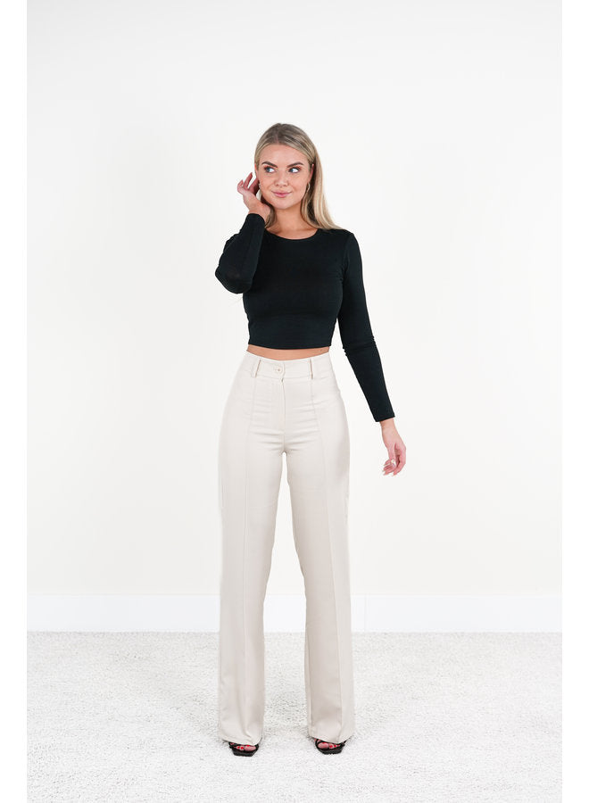 Pantalón de mujer arena violeta claro beige negro sml