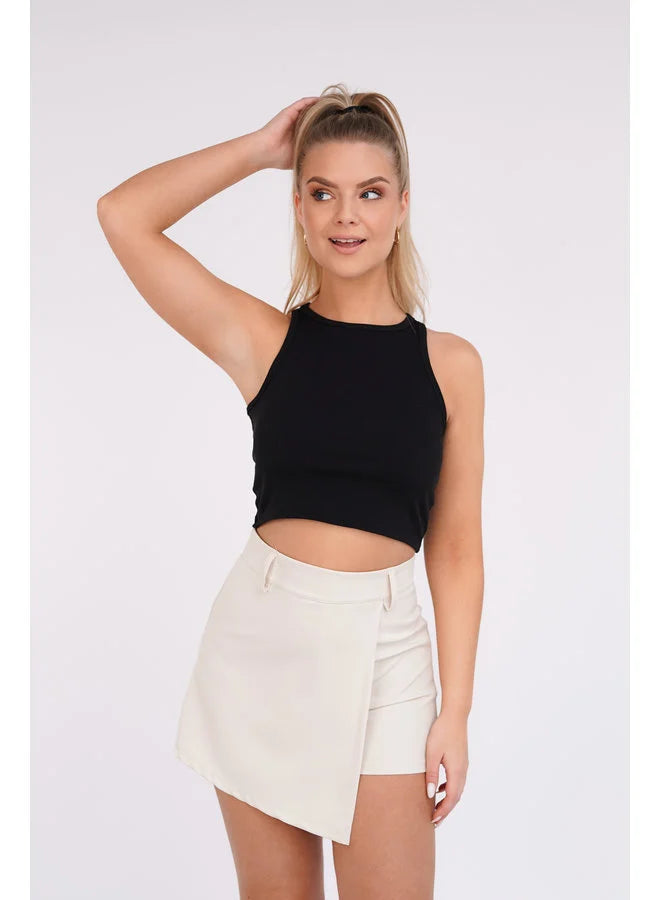 Dames rok wit beige zwart s m l