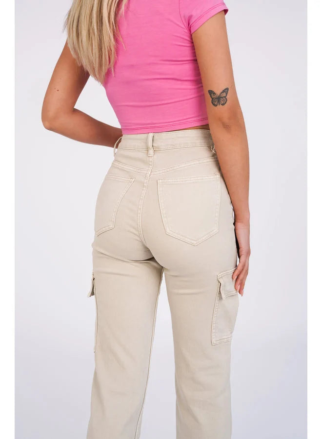 Pantalón mujer beige negro xs sml xl