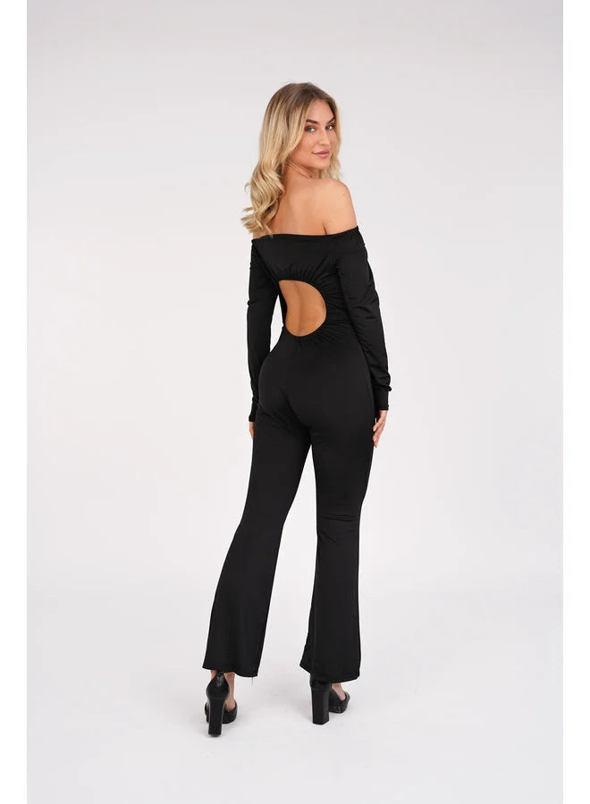 Dames jumpsuit zwart xs s m