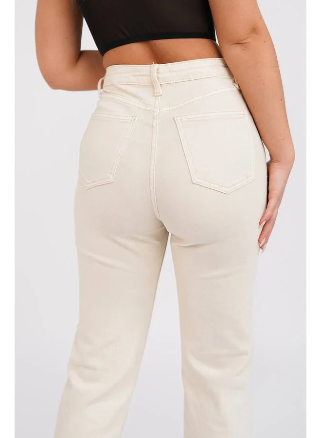 Dames broek beige xs s m l xl