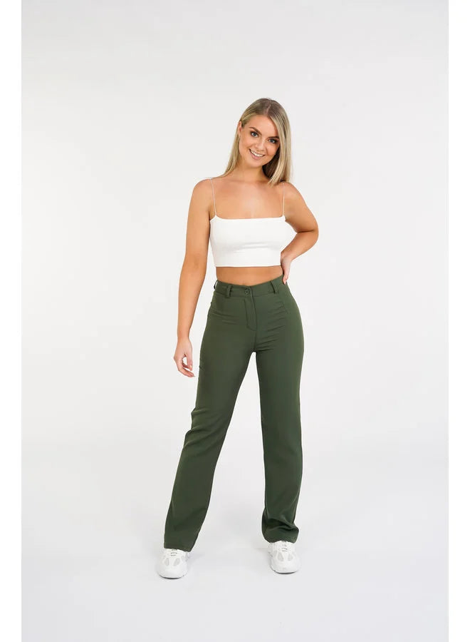 Pantalón de mujer beige verde oscuro negro xs sml