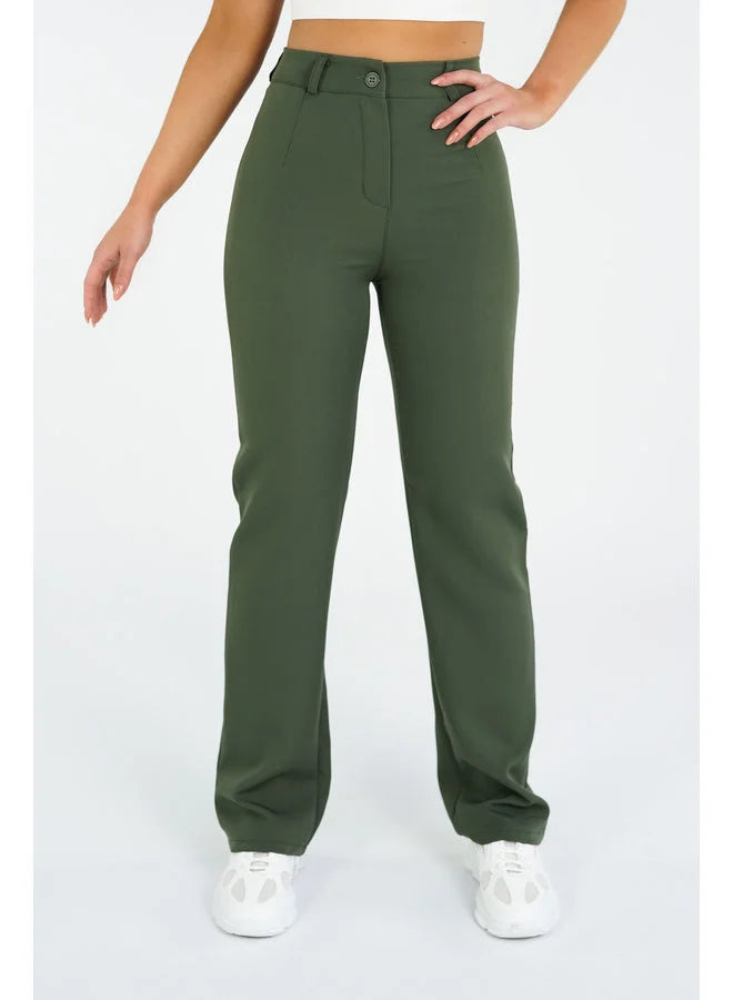 Pantalón de mujer beige verde oscuro negro xs sml