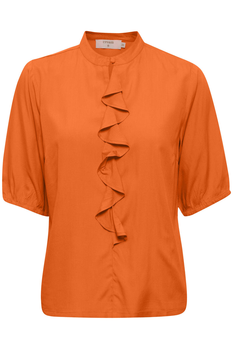 Dames blouse exotisch oranje xs s m l xl xxl xxxl