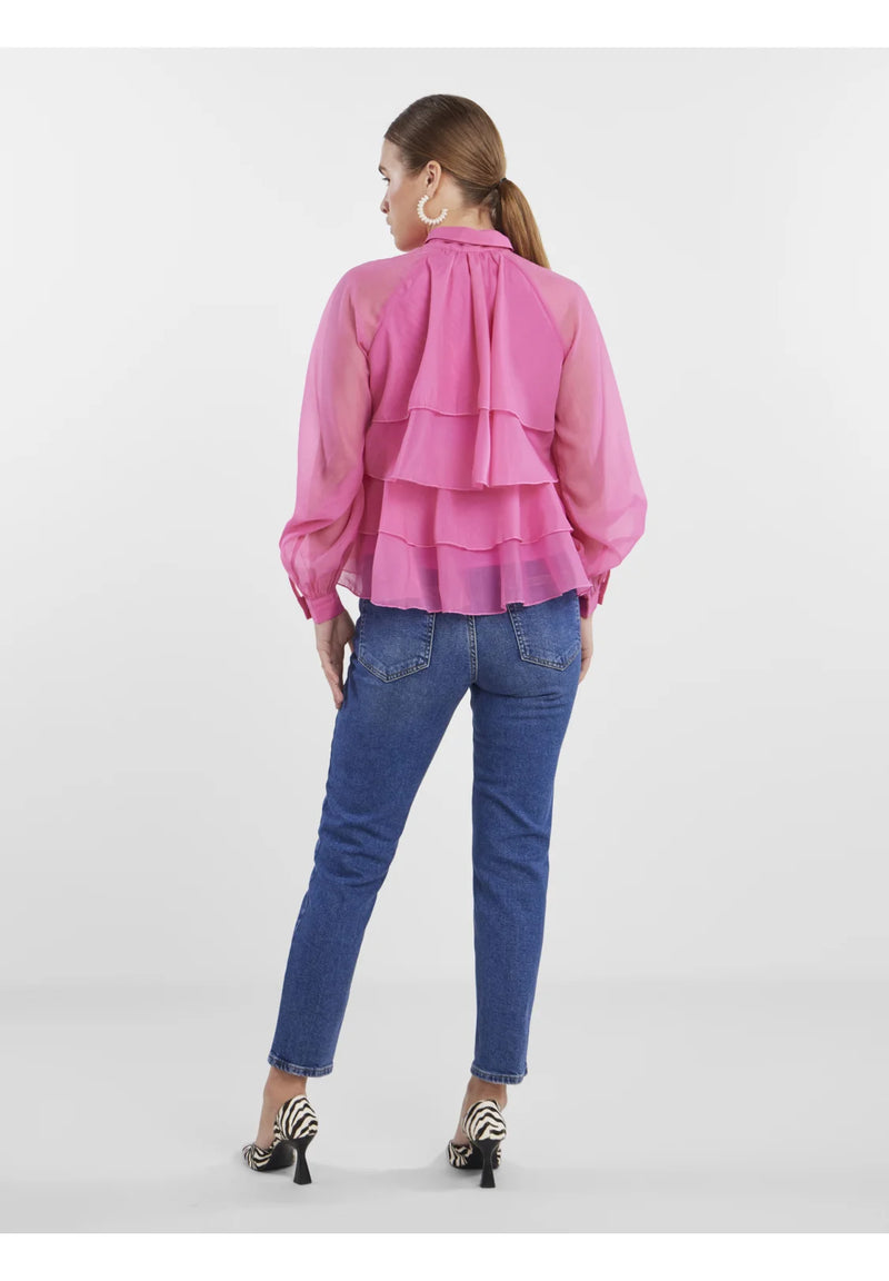 Dames blouse roze xs s m l xl xxl