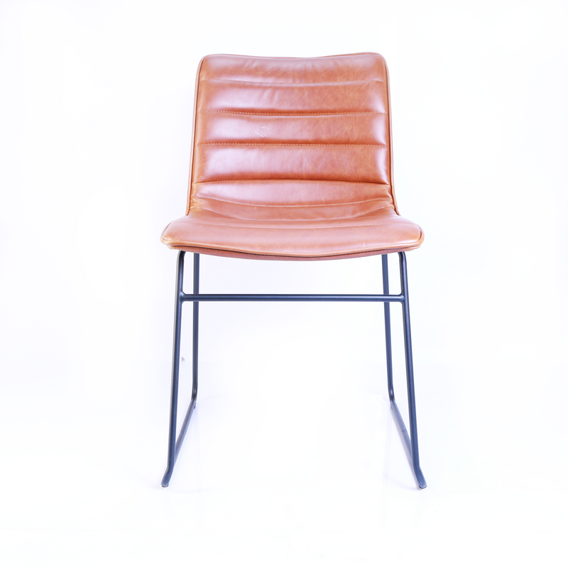 Side chair cognac bruin