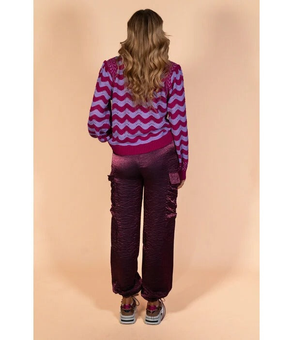 Dames broek fluersk grape purple xs s m l xl