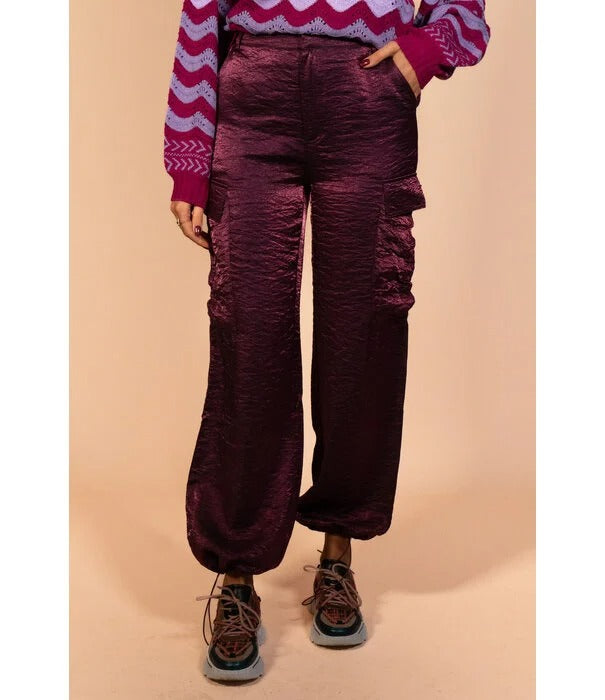 Dames broek fluersk grape purple xs s m l xl