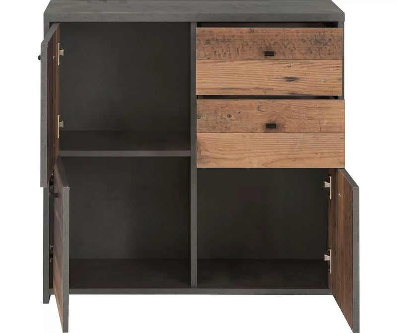 Dressoir wandmeubel modern bruin Breedte 77,2 cm Diepte 29,6 cm Hoogte 77,5 cm