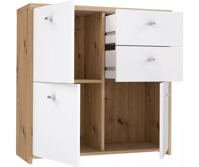 Dressoir wandmeubel modern bruin Breedte 77,2 cm Diepte 29,6 cm Hoogte 77,5 cm