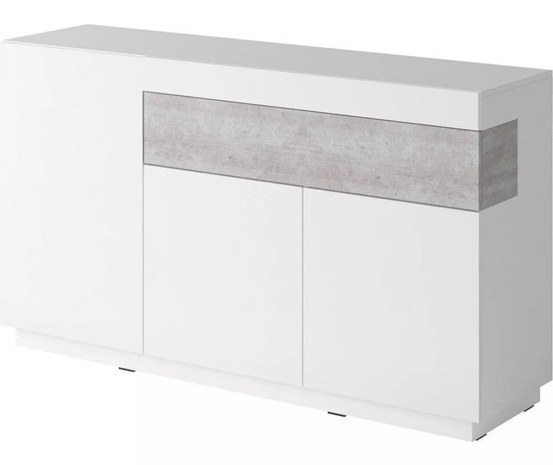 Dressoir wandmeubel modern zwart wit grijs bruin 150 cm