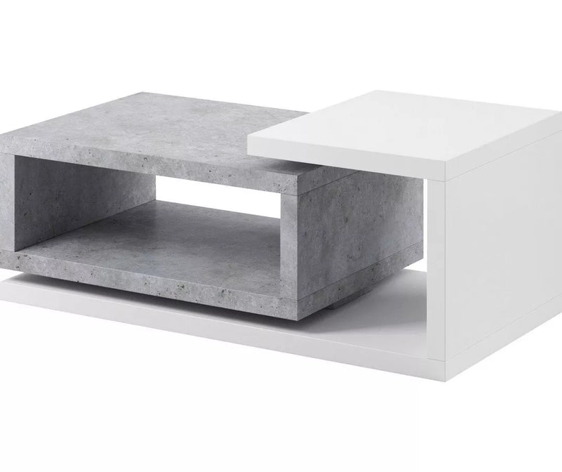 Mesa de centro mueble de salón moderno marrón negro mate blanco gris Ancho 120 cm Fondo 60 cm Alto 47,5 cm