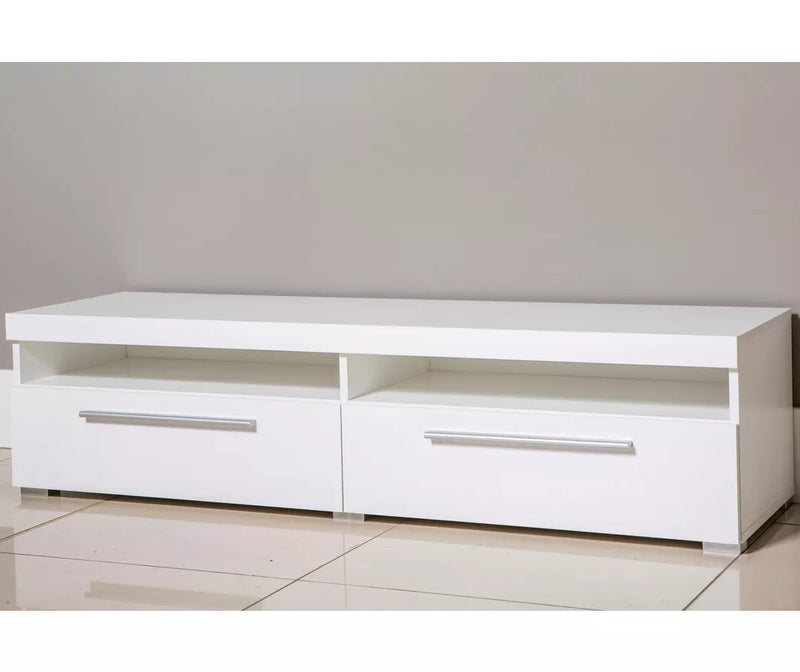 Mueble TV moderno Gris mate negro blanco mate Ancho 140 cm Fondo 39,5 cm Alto 35 cm