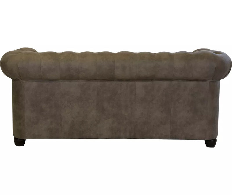 Tweezitsbank chesterfield stijl leer bruin zwart donkerbruin Antraciet Breedte 148 cm Diepte 86 cm Hoogte 72 cm Zithoogte 45 cm