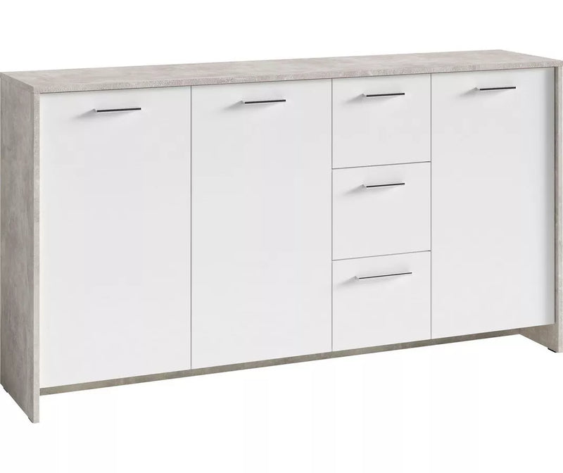 Aparador de pared moderno blanco gris Ancho 153 cm Fondo 35 cm Alto 83 cm