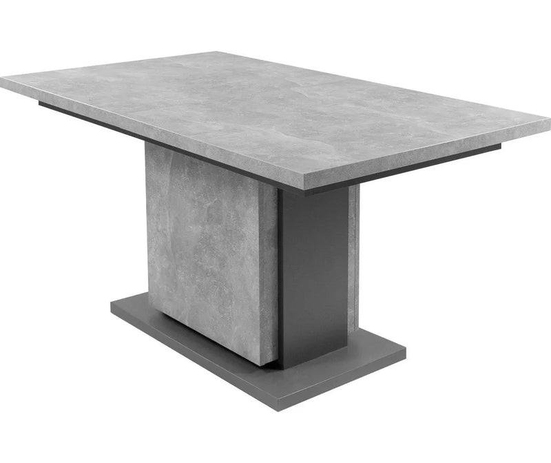 Eettafel kleur grijs Breedte 140 cm Diepte 90 cm Hoogte 75 cm