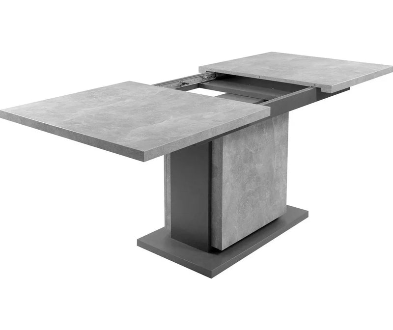 Eettafel kleur grijs Breedte 140 cm Diepte 90 cm Hoogte 75 cm