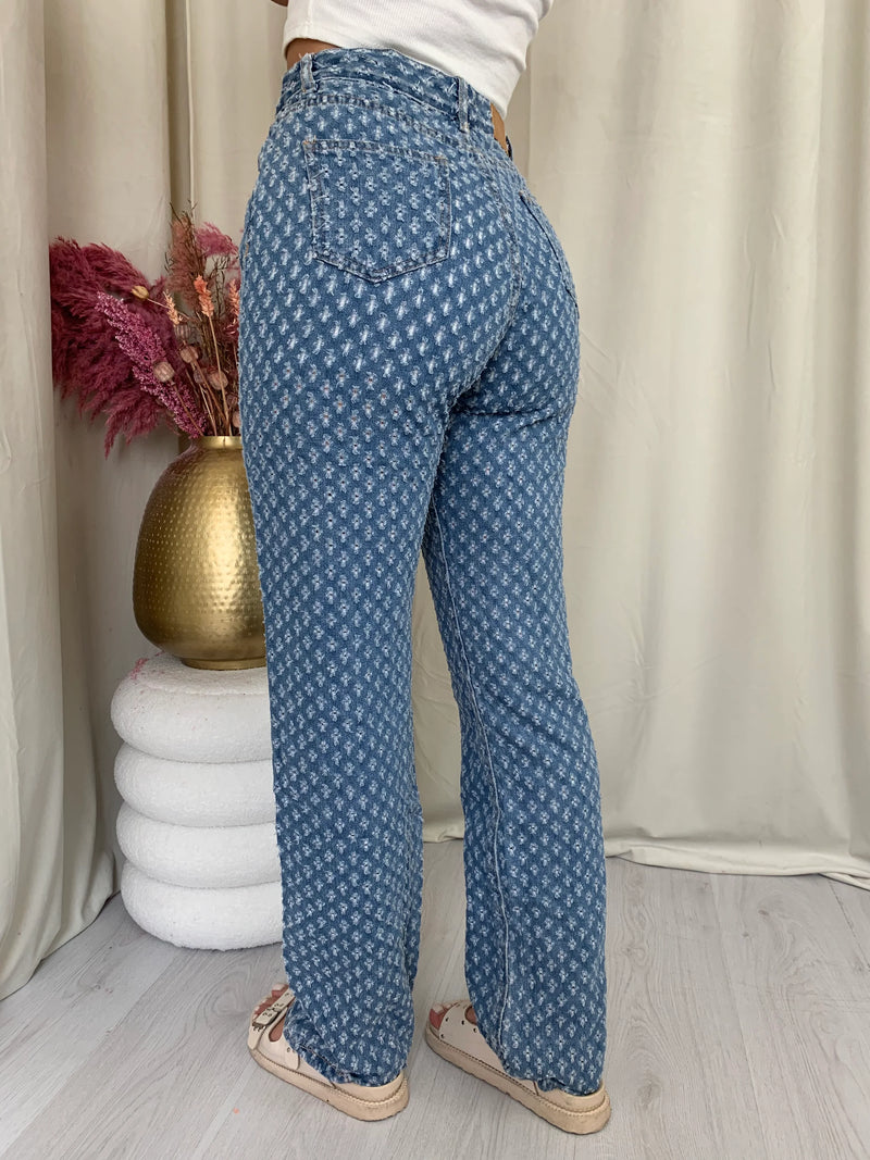 Dames broek blauw xs s m l xl