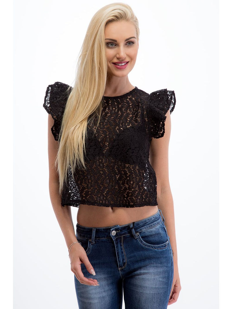 Dames shirt zwart wit m l