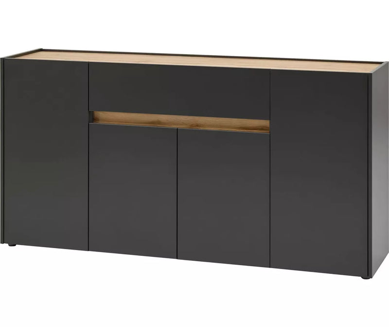 Dressoir wandmeubel modern wit antraciet grijs Breedte 170 cm Diepte 40 cm Hoogte 84 cm