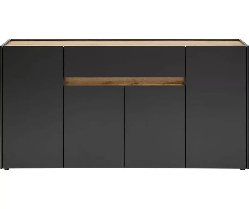 Dressoir wandmeubel modern wit antraciet grijs Breedte 170 cm Diepte 40 cm Hoogte 84 cm