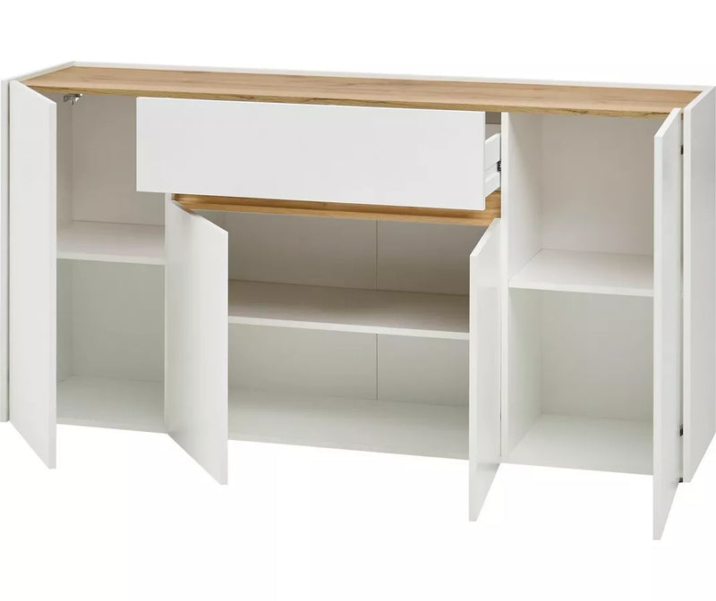 Dressoir wandmeubel modern wit antraciet grijs Breedte 170 cm Diepte 40 cm Hoogte 84 cm