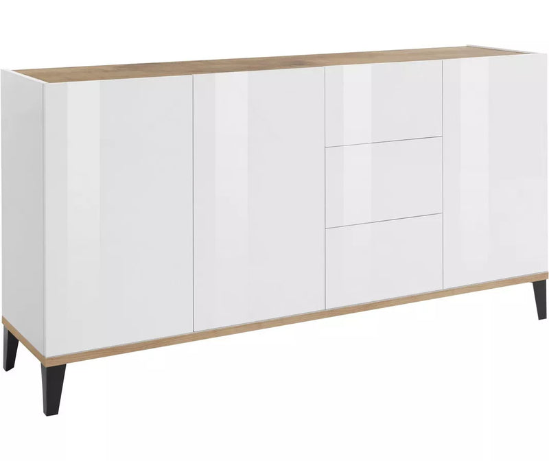 Dressoir wandmeubel modern hoogglans wit Breedte 160 cm Diepte 40 cm Hoogte 82 cm