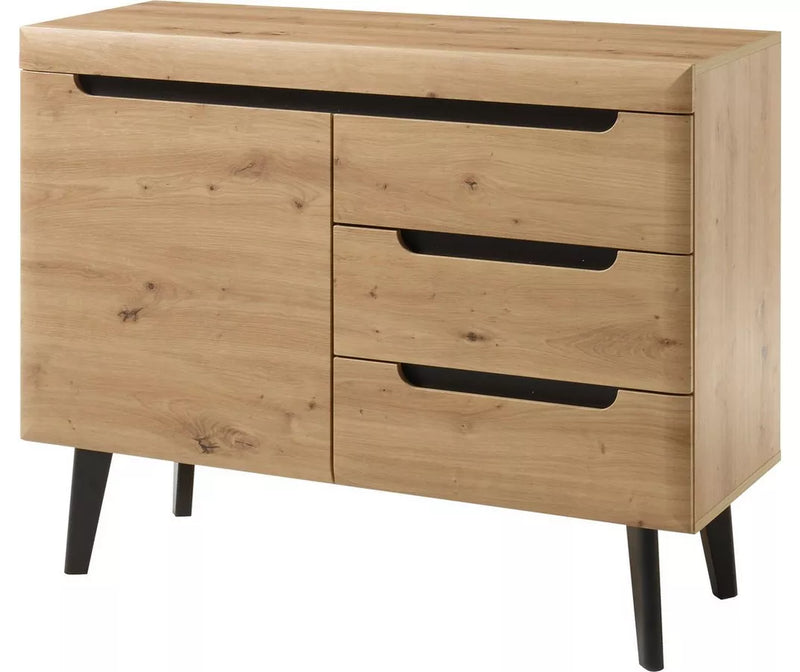 Dressoir wandmeubel modern lichtbruin hout-look Breedte 107 cm Diepte 40 cm Hoogte 87 cm