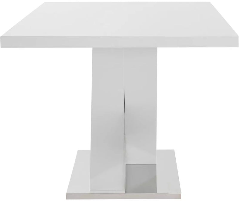 Eettafel kleur wit Breedte 160 cm Diepte 90 cm Hoogte 76 cm