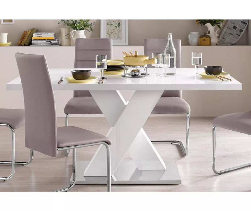 Mesa de comedor color blanco Ancho 160 cm Fondo 90 cm Alto 76 cm